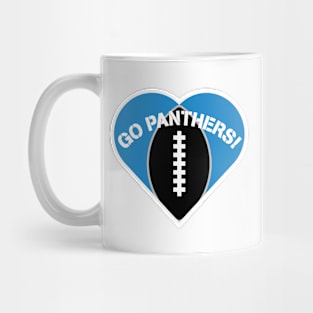 Heart Shaped Carolina Panthers Mug